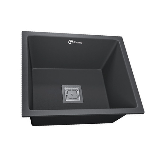 Quartz Kitchen Sink - Grey 18x24 Inch | Deck Mounted, Polished Surface Finish
