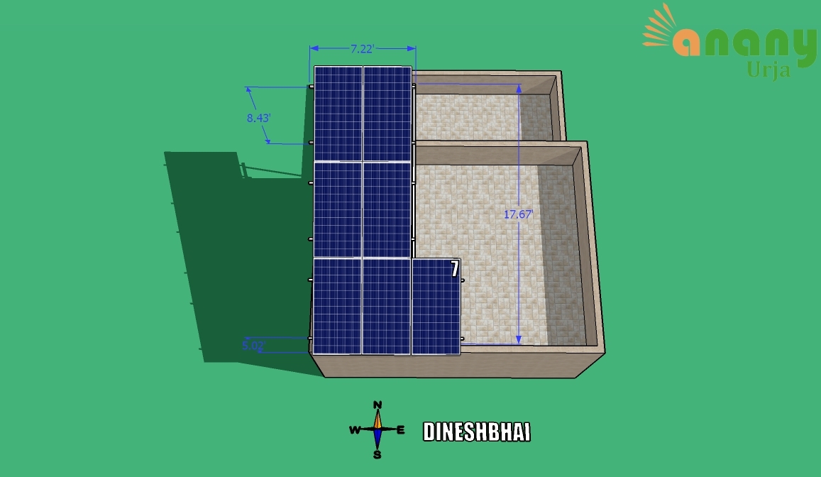 Solar Rooftop System 2.35kw - Cable Length: 20 Meter (M)