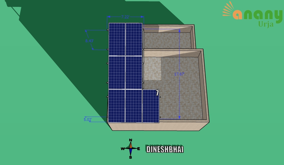 Solar Rooftop System 2.35kw - Cable Length: 20 Meter (M)