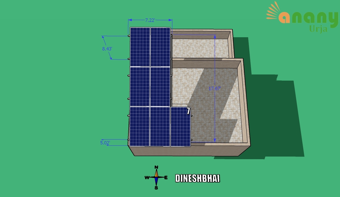 Solar Rooftop System 2.35kw - Cable Length: 20 Meter (M)