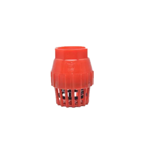 PP Foot Valve - PP Material, 1.2 to 4 Inch Size, Red Color | Foot Valve for Water Pipe Fitting, Weighs 200gm