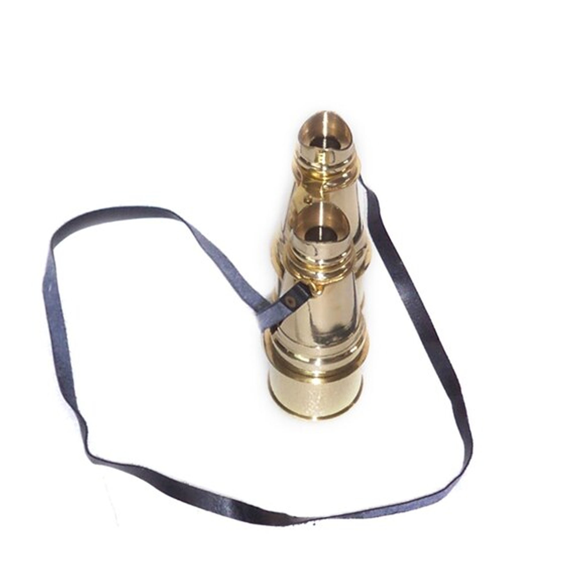 Handmade Brass Binoculars With Strap Shiny Brass Binocular Marina Military Navy Vintage Telescope Decorative