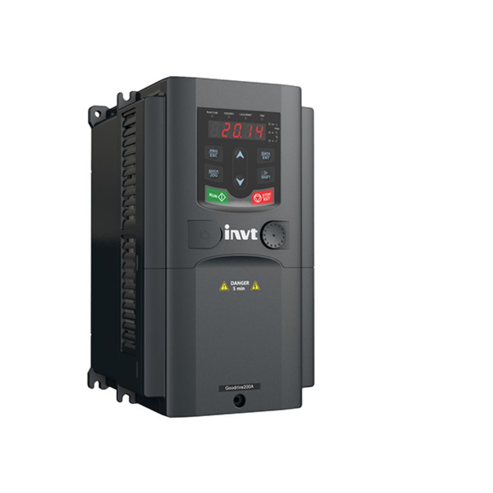Invt Vfd - Metal, 220 Volt, Black | 60 Hertz, Remote Controlled, Expandable Functions For Industrial Automation
