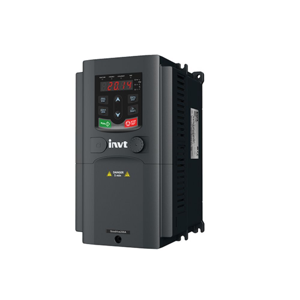 Invt Vfd - Metal, 220 Volt, Black | 60 Hertz, Remote Controlled, Expandable Functions For Industrial Automation
