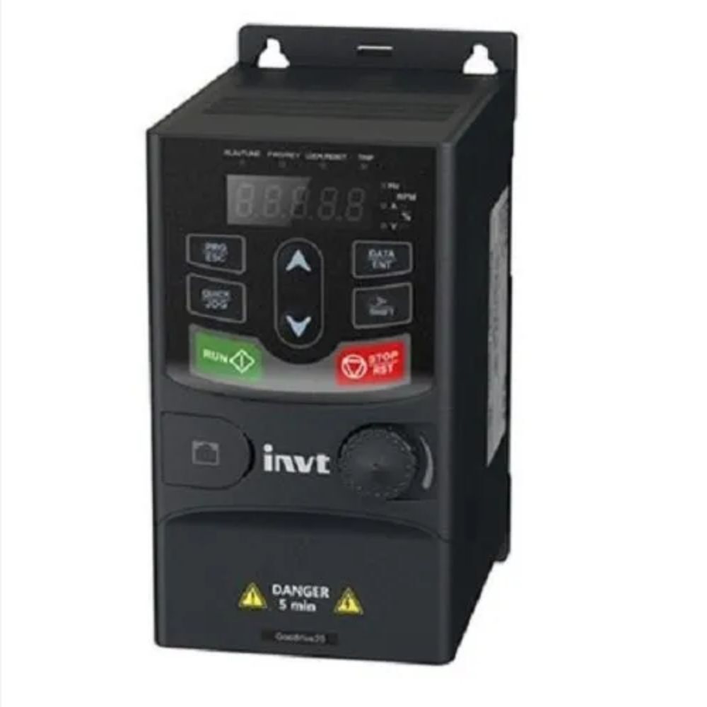 Invt Vfd - Metal, 220 Volt, Black | 60 Hertz, Remote Controlled, Expandable Functions For Industrial Automation