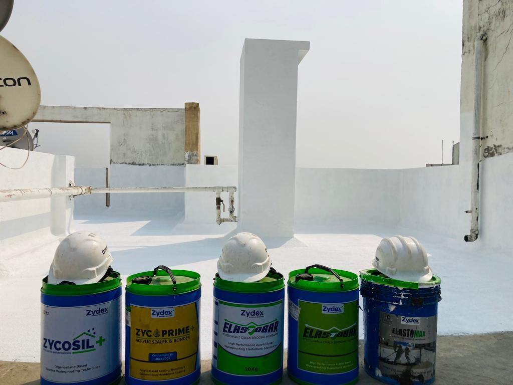External Wall Waterproofing Service - Polymer-based Material, Variable Coverage Area, Drying Time 24 Hours | Spray Application, 1 Year Warranty, Enhanced Durability