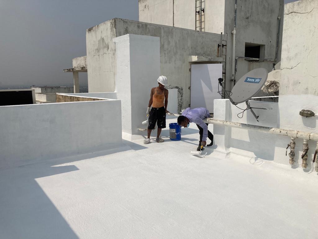 External Wall Waterproofing Service - Polymer-based Material, Variable Coverage Area, Drying Time 24 Hours | Spray Application, 1 Year Warranty, Enhanced Durability