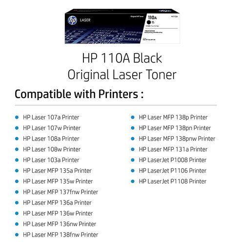 Hp 110a ब्लैक ओरिजिनल लेजर टोनर कार्ट्रिज