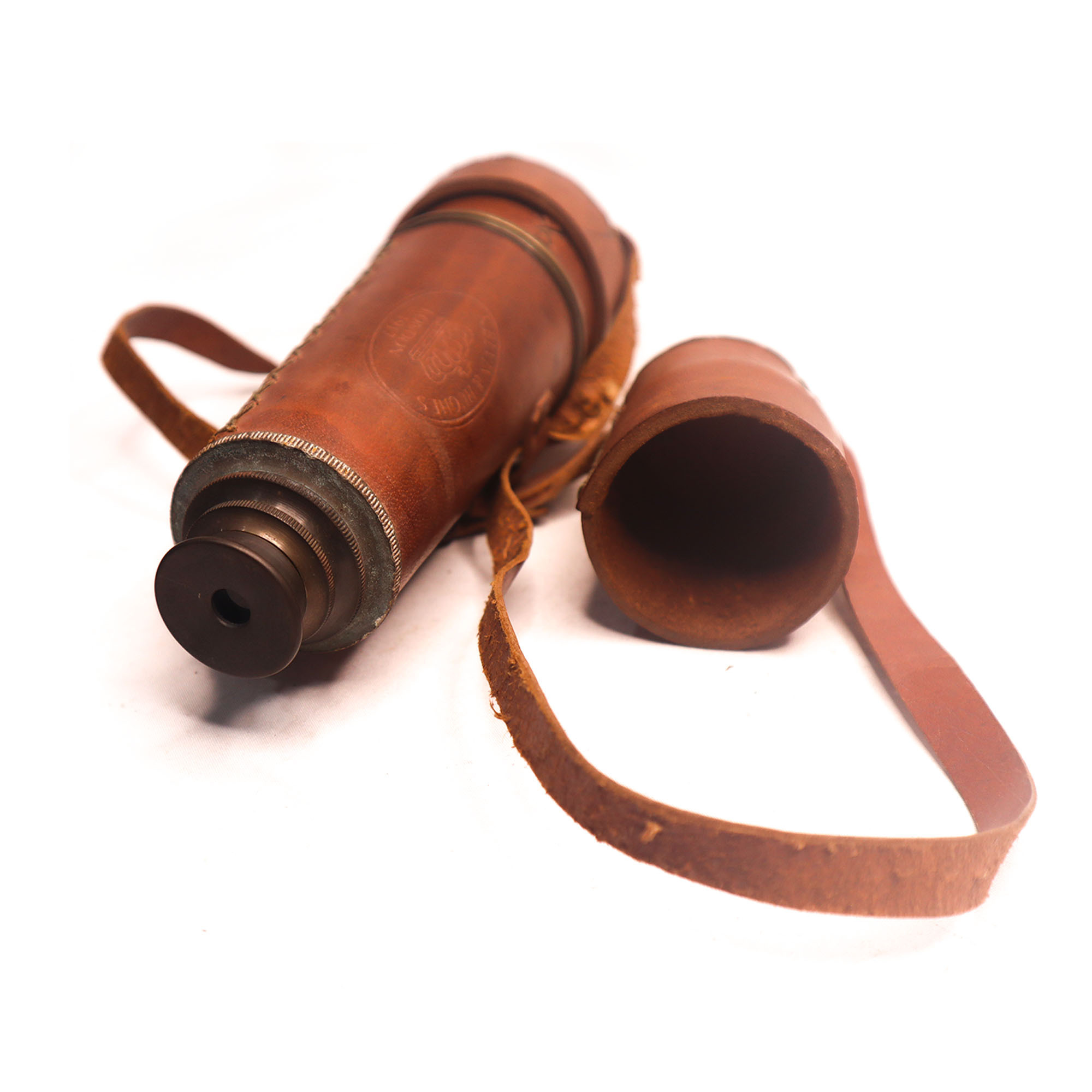 Antique Nautical Hand Held Cap Belt Telescope