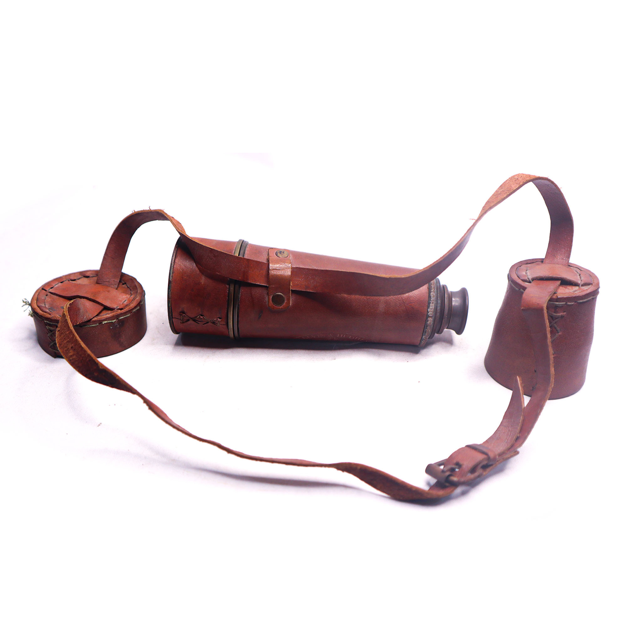 Antique Nautical Hand Held Cap Belt Telescope