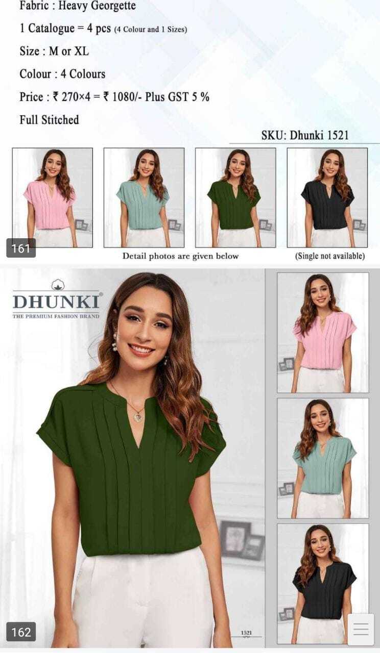 Set Wise Top 9 - Heavy Georgette, Sizes M(38), Xl(42), Multiple Colors | Full Stitched Women's Top For Casual And Formal Wear, Versatile For Occasions