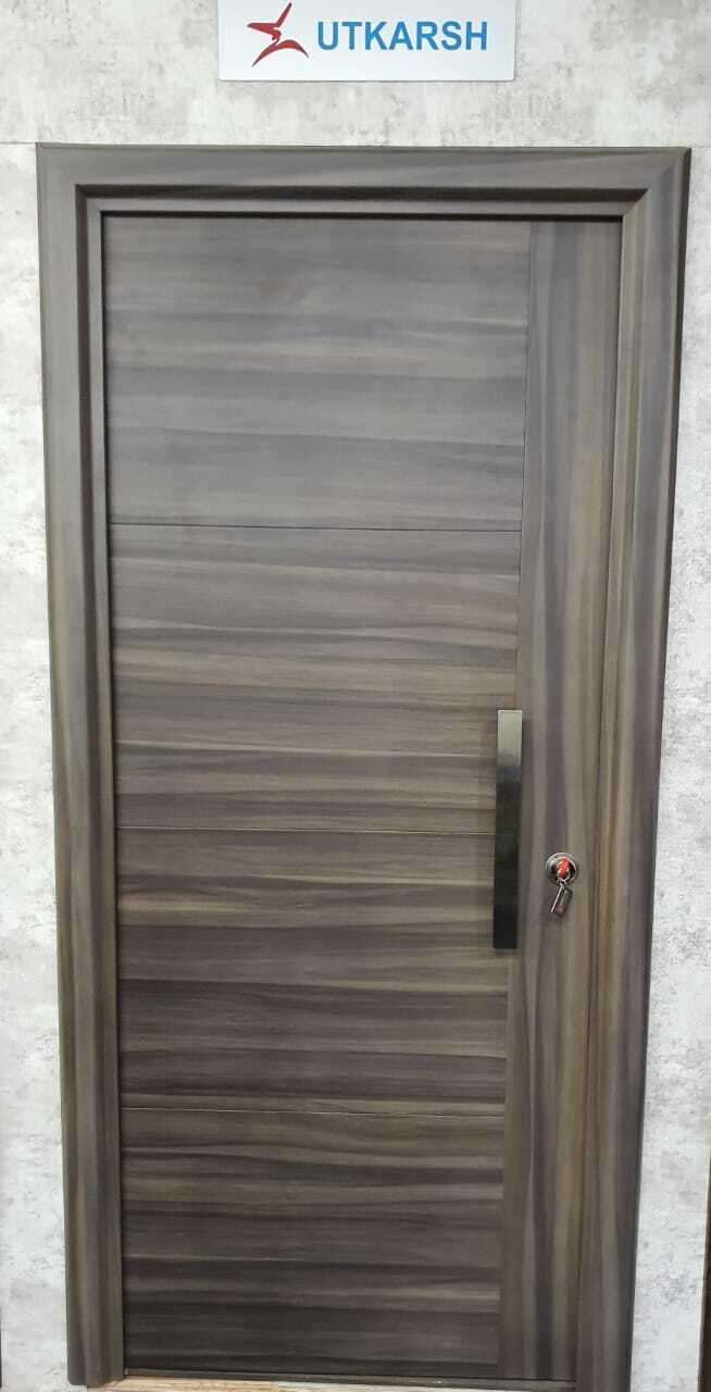 Gi Steel Door - Color: Wooden Finish