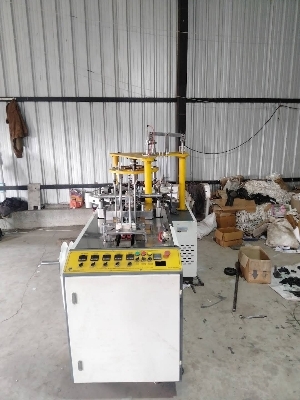 Paper Cup Making Machine - 2500x1250x1300 MM, White-Yellow Finish, 80-85 Cutting Speed, 2.200 KG Capacity, Automatic Grade with Human Machine Interface, 1 Year Warranty