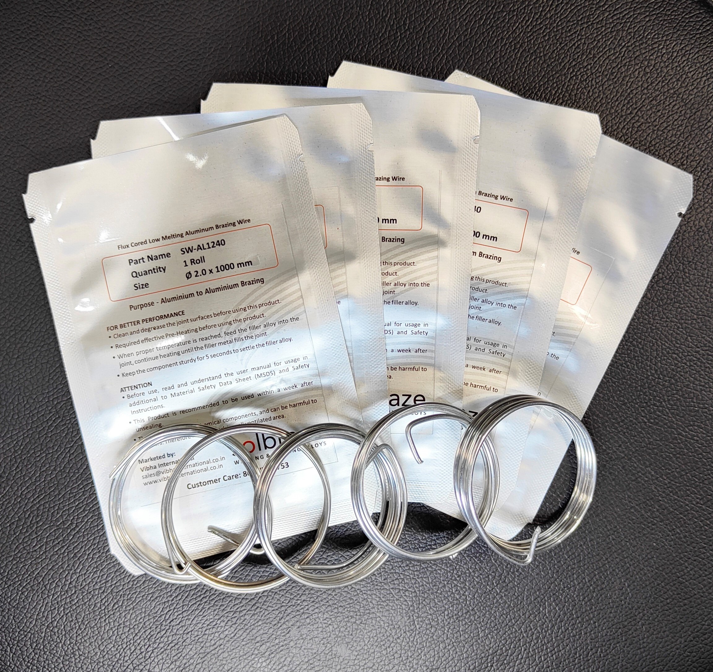 Flux Cored Aluminium Brazing Wire - Aluminum Alloy, Melting Point 545-585â°c, Silver Color | Ideal For Brazing Aluminium Components, Works With Al1000-al3000