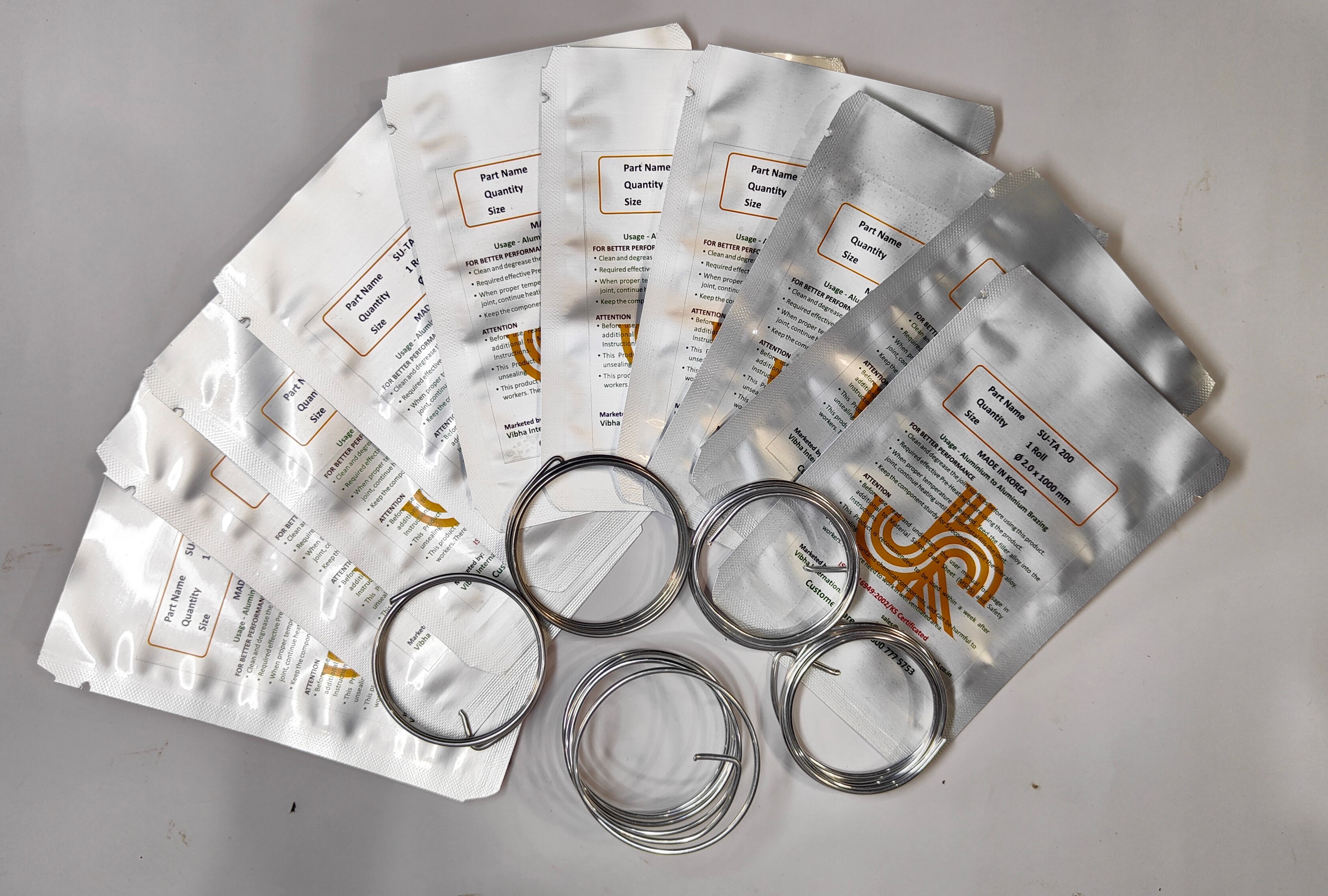 Flux Cored Aluminium Brazing Wire - Aluminum Alloy, Melting Point 545-585â°c, Silver Color | Ideal For Brazing Aluminium Components, Works With Al1000-al3000