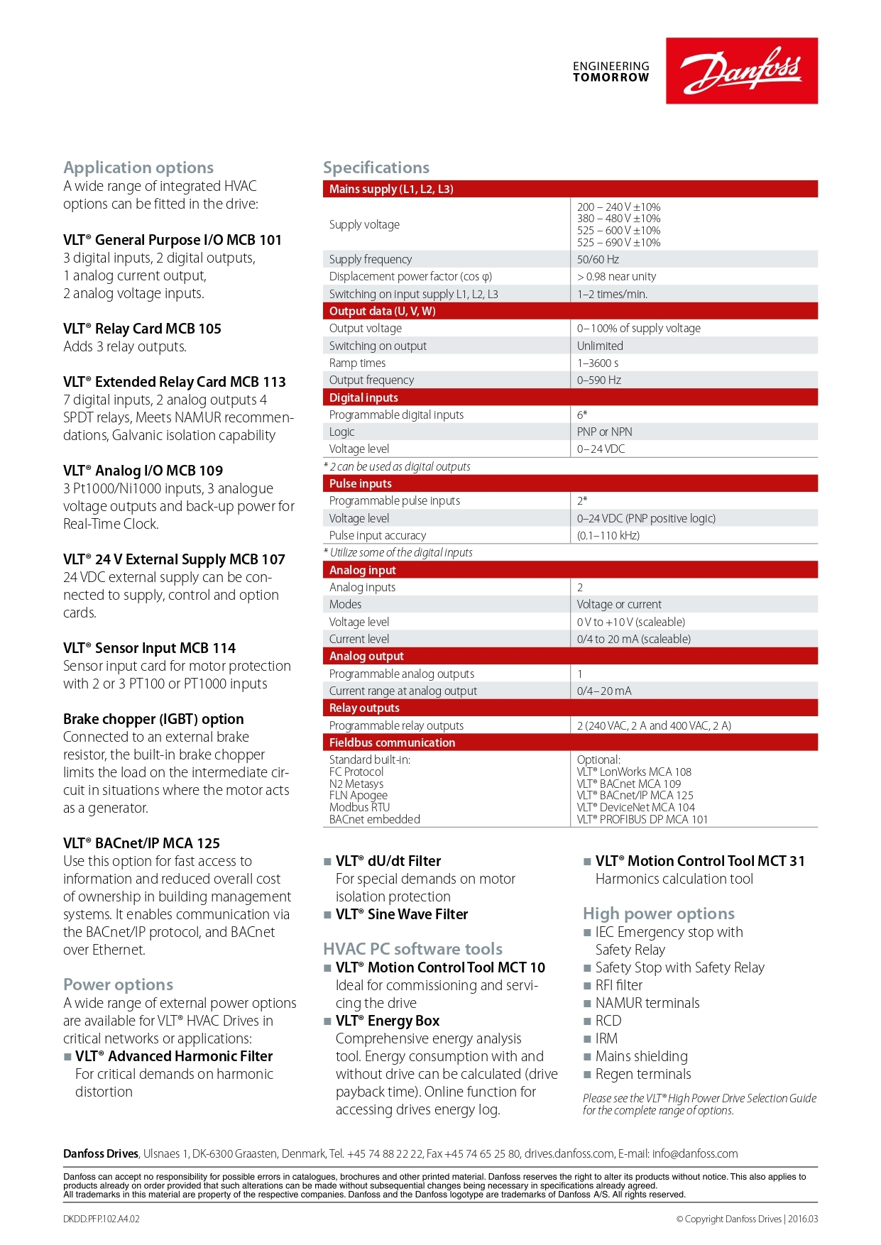 Danfoss Fc 102 Vlt Hvac Drive Application: Motor Speed Control