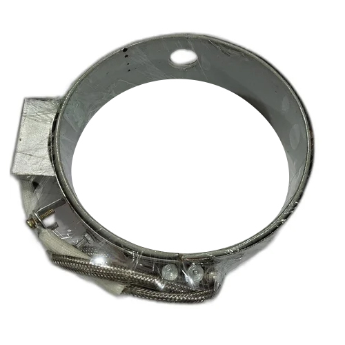 240V Band Heater - Stainless Steel , Silver Color, Electric Power Source, Adjustable Fit, Built-in Temperature Control for Cylindrical Objects