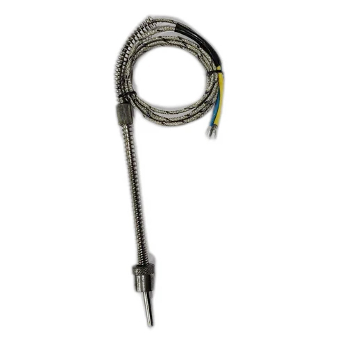 Stainless Steel Thermocouple Wire - Type K, 145mm Length, Silver Color, Voltage 210V | -200°C to 1260°C Temperature Range, Flexible Design