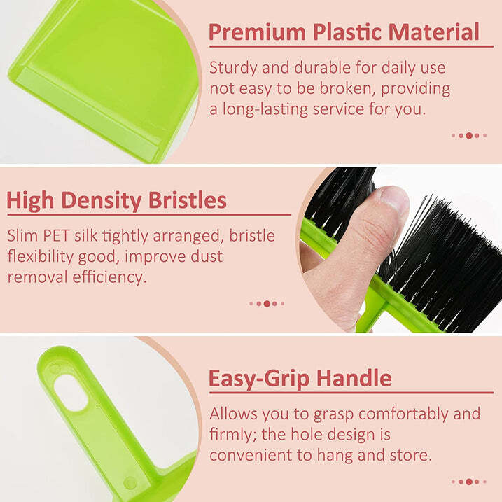 Dustpan Supdi With Brush Broom - Plastic Material, 22x16x6 Cm, Mixed Color | Portable Dustpan & Brush Set For Quick Cleanups, Easy Storage, Dual Purpose Use