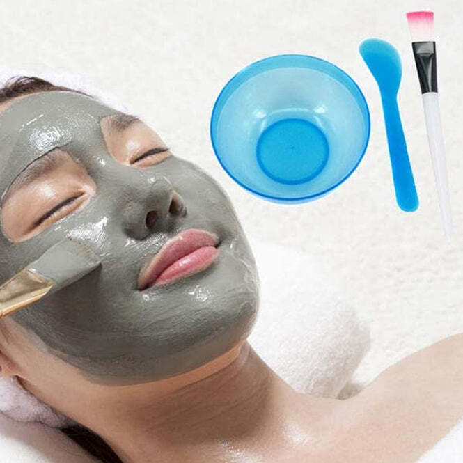 Facial Mask Bowl Set - 6 Pieces, 12x8x9 Cm , Mix Color With Lightweight Design (41 Gm)