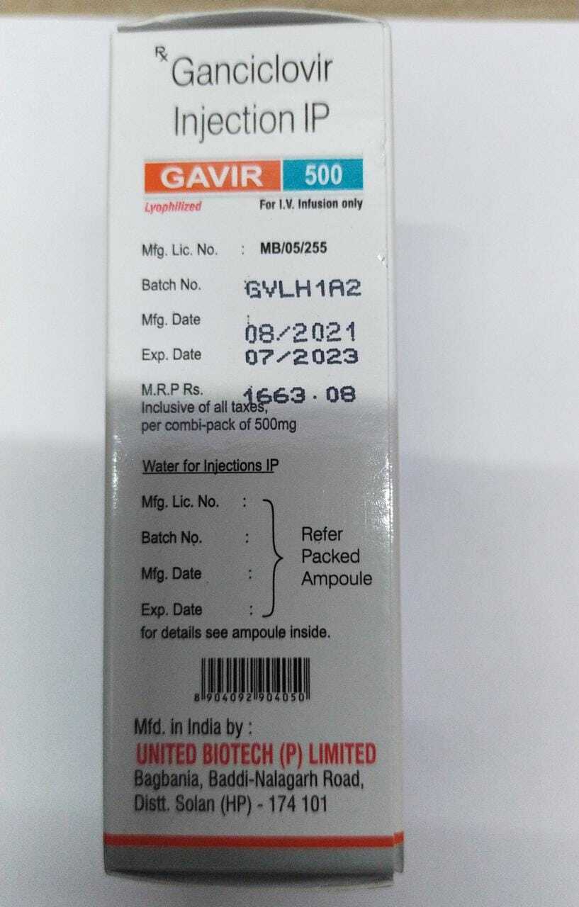 Gavir 500 (Ganciclovir Inj Ip) - Ingredients: Ganciclovir