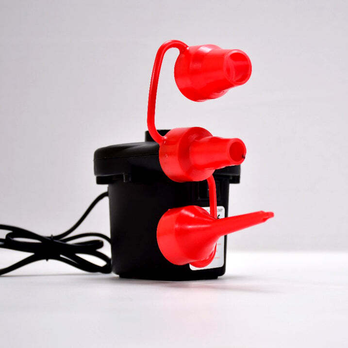 Electric Air Pump For Ball, Balloon - Plastic, 10x11x19 Cm, Mix Color | Three Interconnecting Nozzles, Compact Design, Quick Inflate & Deflate
