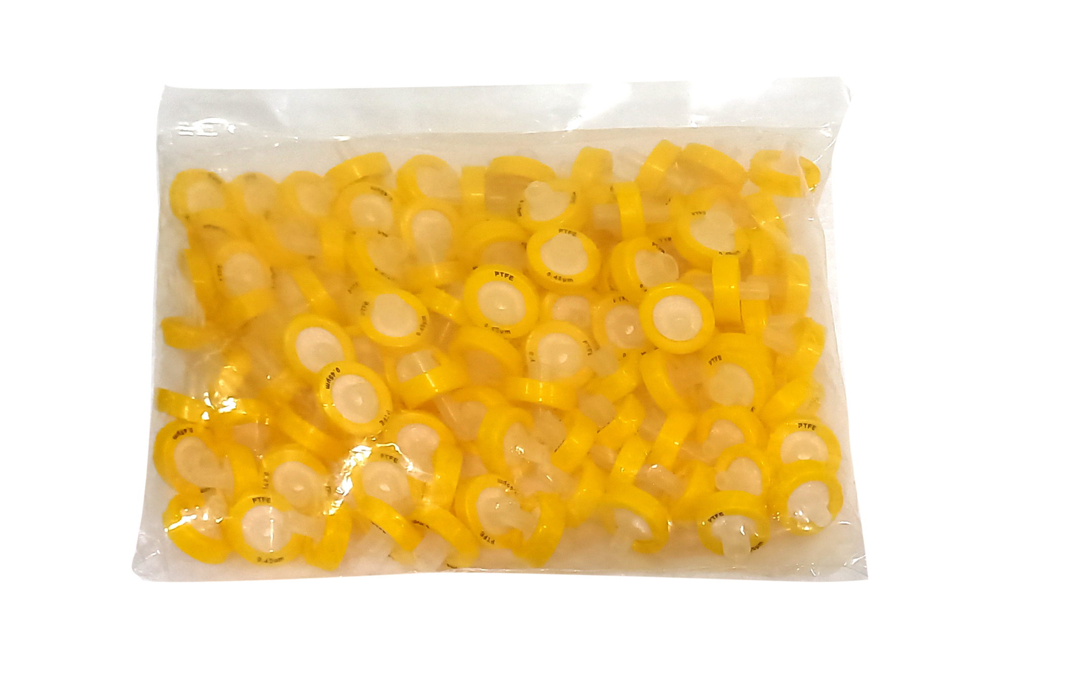Hydrophobic Ptfe Syringe Filter - 45mm Yellow | Excellent Performance For Gaseous And Organic Solutions, High Corrosive Sample Compatibility