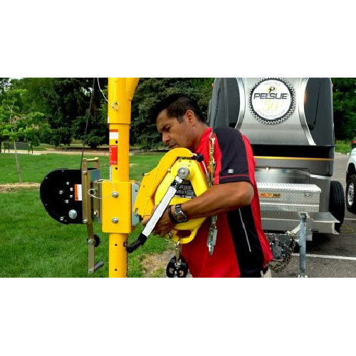 Complete Davit Systems - Heavy Duty Color Coated Metal Structure , Adjustable Lifting Rope With Metal Hook, Simple Control For Industrial Use