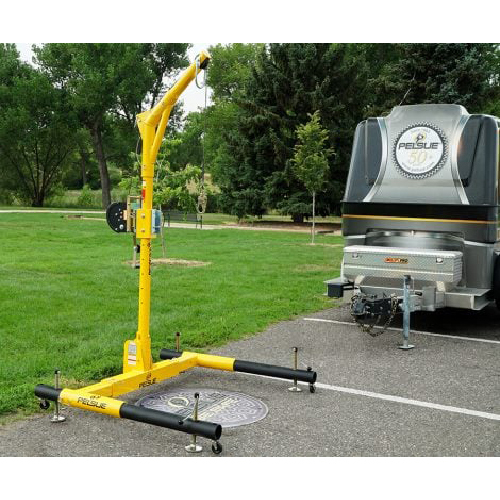 Complete Davit Systems - Heavy Duty Color Coated Metal Structure , Adjustable Lifting Rope With Metal Hook, Simple Control For Industrial Use