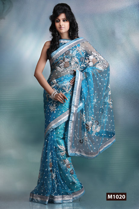 Designer Net Sarees