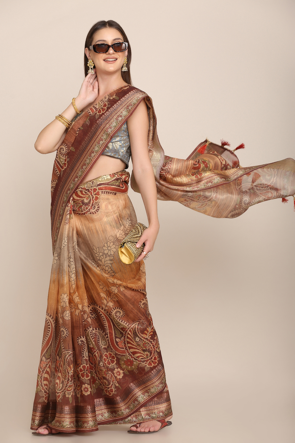 Paisley Print Saree