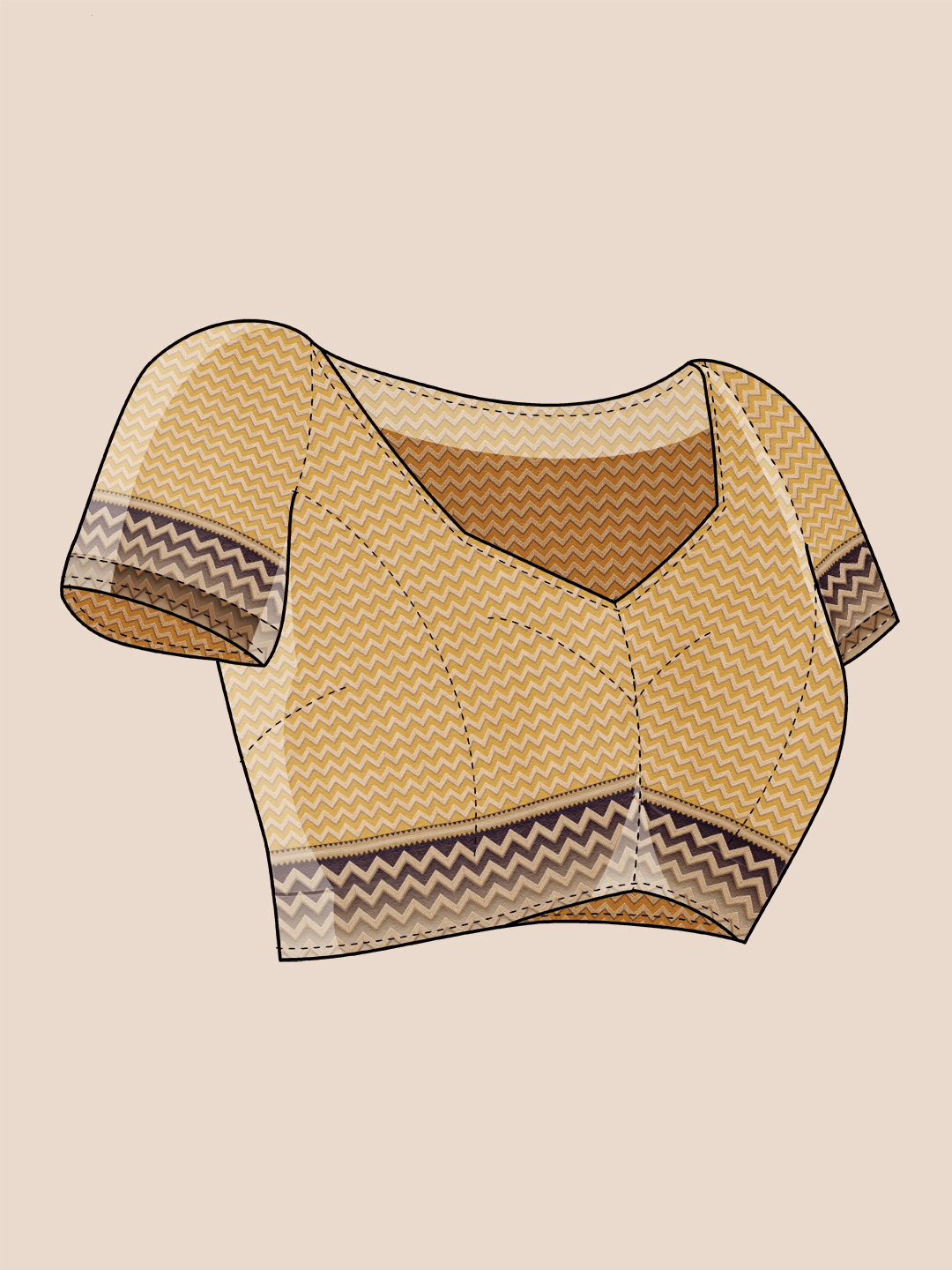 Gond Painting Digital Printed Saree