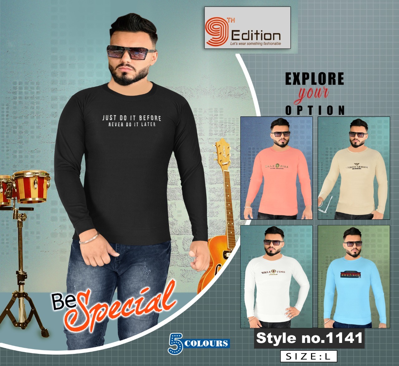 Long Sleeve - Cotton, Size L | O-neck, Printed Pattern, Comfortable Long Tees For Men And Boys