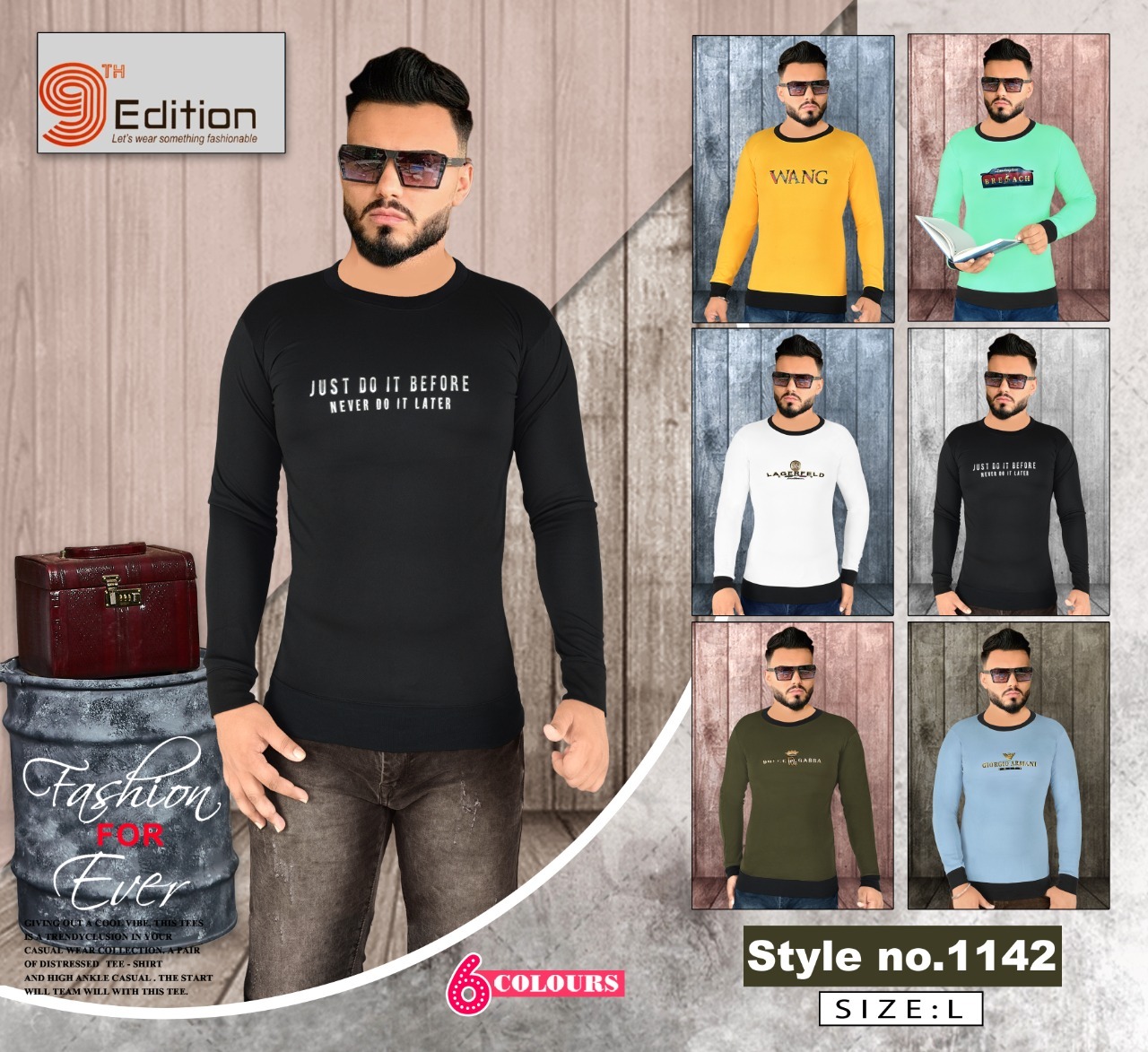Long Sleeve - Cotton, Size L | O-neck, Printed Pattern, Comfortable Long Tees For Men And Boys