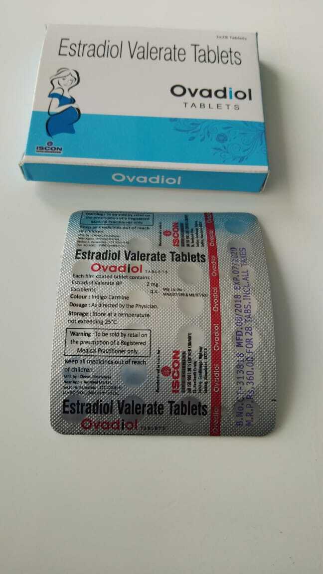 Estradiol Valerate Tablets - 2mg Blister Pack Of 28 | Allopathic Medicine, Cool Dry Storage, As Per Doctor's Advice