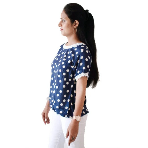 Ladies Printed Top - Chiffon Material, Various Sizes , Multiple Colors Available