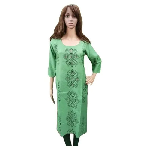 Ladies Printed Suit - Cotton Fabric, Customized Size | Washable, Attractive Designs, Skin-friendly, Long Lasting Colors, Diverse Patterns