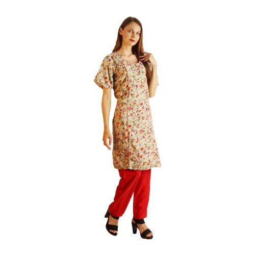 Ladies Printed Suit - Cotton Fabric, Customized Size | Washable, Attractive Designs, Skin-friendly, Long Lasting Colors, Diverse Patterns