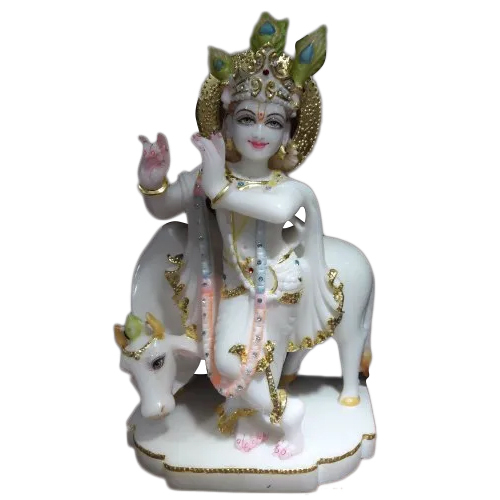 टिकाऊ 2 फुट भगवान कृष्ण संगमरमर की मूर्ती