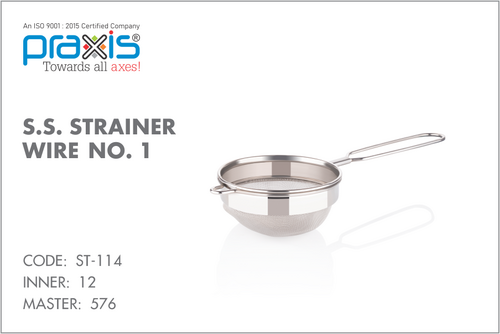 सिल्वर एसएस स्ट्रेनर वायर नंबर 1