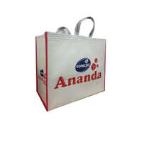 सफेद 10 किलो कैनवास प्रिंटेड कैरी बैग