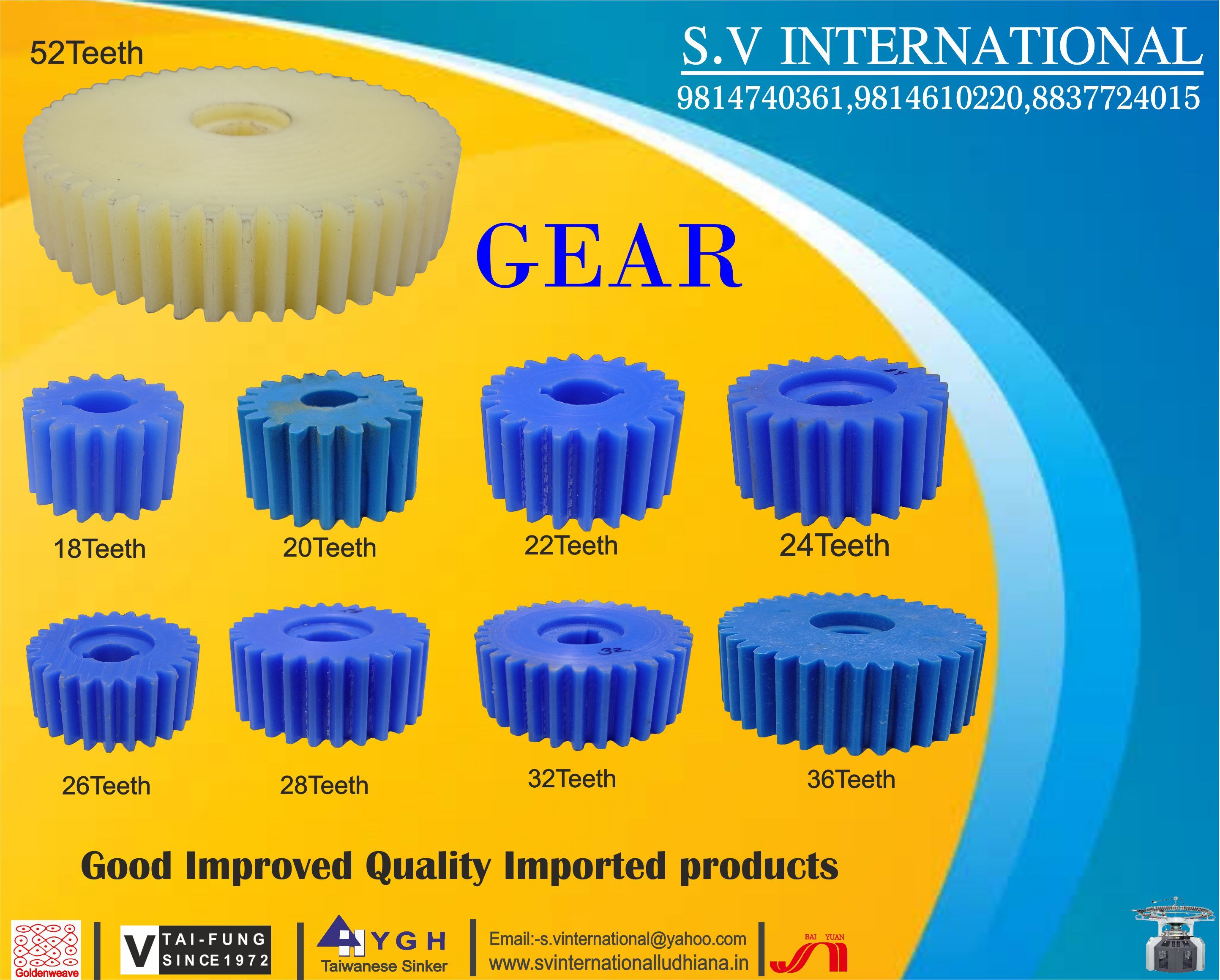 Different Sizes Of Teeth Gear