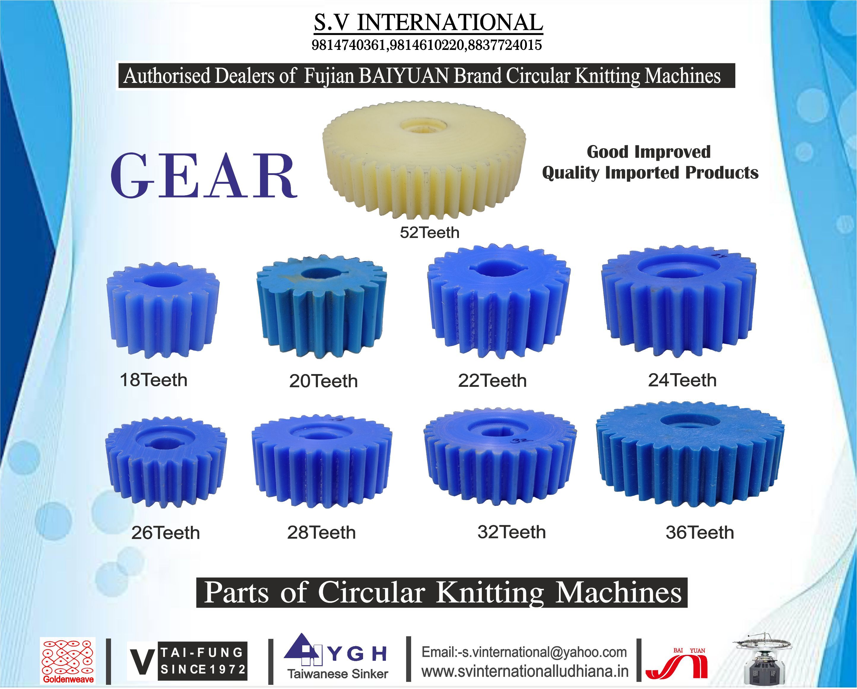 Different Sizes Of Teeth Gear