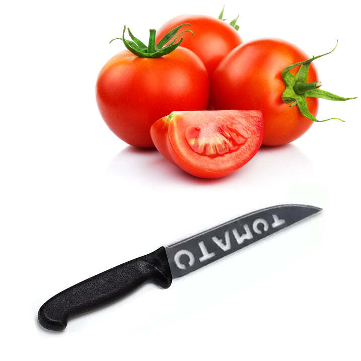 Kitchen Knife With Stainless Steel Blade - Stainless Steel, 24x4x2 Cm, Mixed Color | Ultra Sharp Edge, Ergonomic Non-slip Handle, Multi-function Use