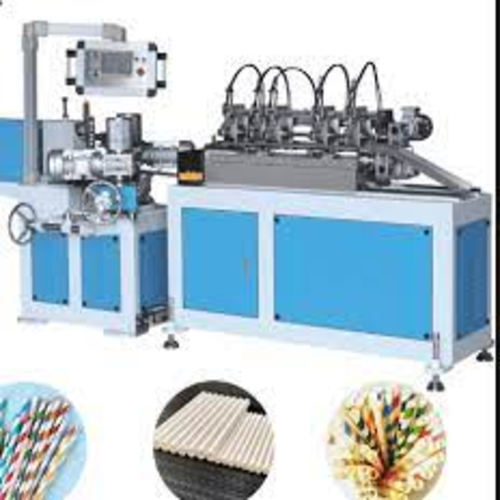 Blue And White Automatically Paper Drink Straw Making Machine