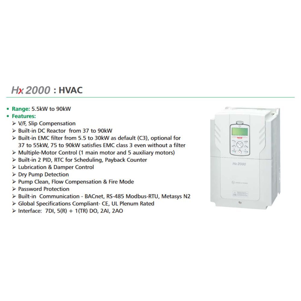 Lnt Hx2000 Series Vfd Application: Motor Speed Control