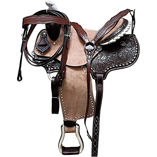 Black Equestrian Trail Tack Horse Saddle