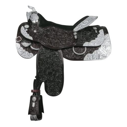 Handcrafted Leather Western Saddle For Horse - Color: Black