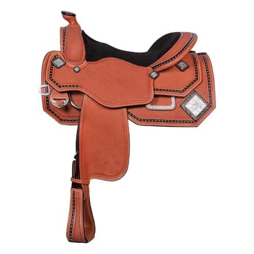 Brown Handcrafted Leather Western Saddle For Horse