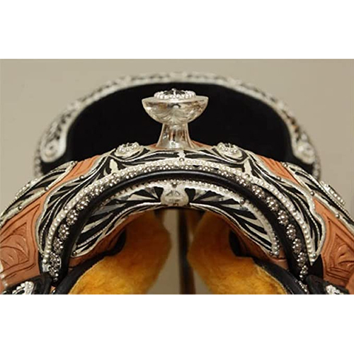 Leather Western Horse Saddle - High-quality Leather Various Sizes Available Classic Brown Color - Weatherproof Design For Superior Comfort